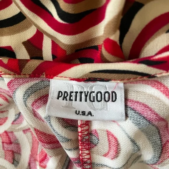 Pretty Good Vintage Y2K red and brown keyhole halter dress size Medium - Picture 4 of 5